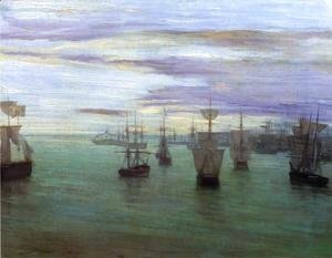 James Abbott McNeill Whistler - Crepuscule in Flesh Colour and Green: Valparaiso